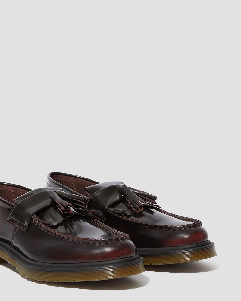 Zapatos Oxford Dr Martens Adrian Arcadia Cuero Tassle Loafers Hombre Rosas Rojos | MX 202LIS